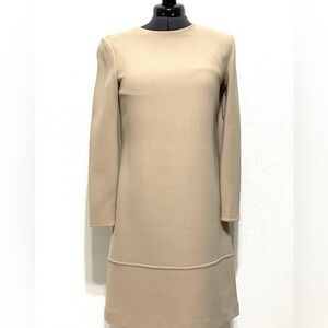 Olivine Gabbro Woman Long Sleeve Neutral Evening Dress Size 8
